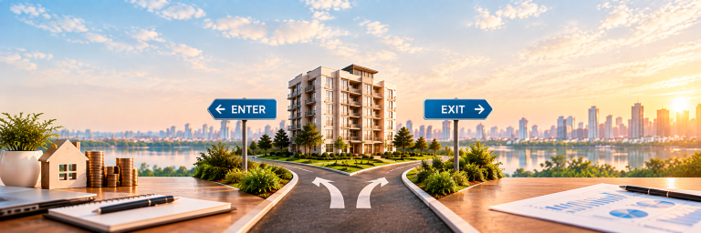 HOW REAL ESTATE INVESTMENTS WORK WHEN TO ENTER AND WHEN TO EXIT (FeaturedImage)